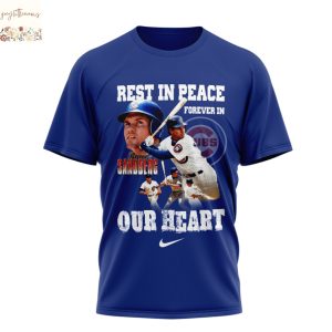 Rest In Peace Forever Our Heart Hall Of Famer Chicago Cubs Legend Ryne Sandberg 1959-2025 Signature Thank You For The Memories 3D T-Shirt