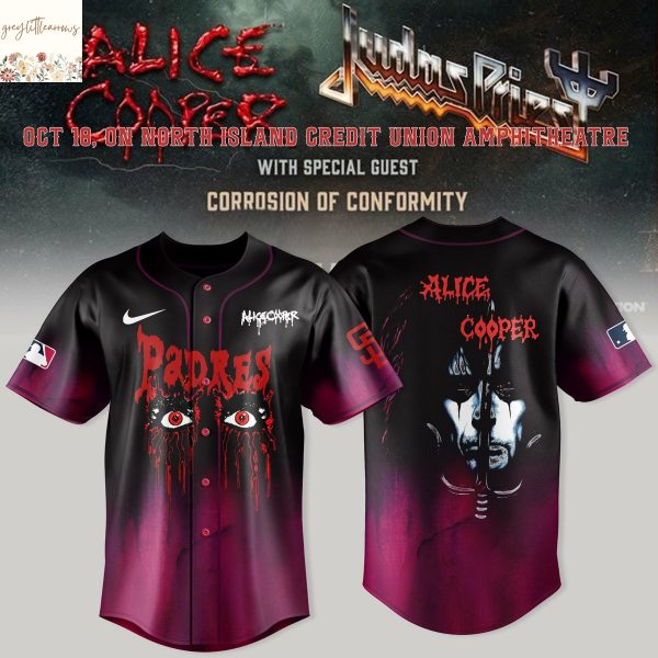 San Diego Padres Co-Headliner Tour & Judas Priest Fall 2025 Baseball Jersey