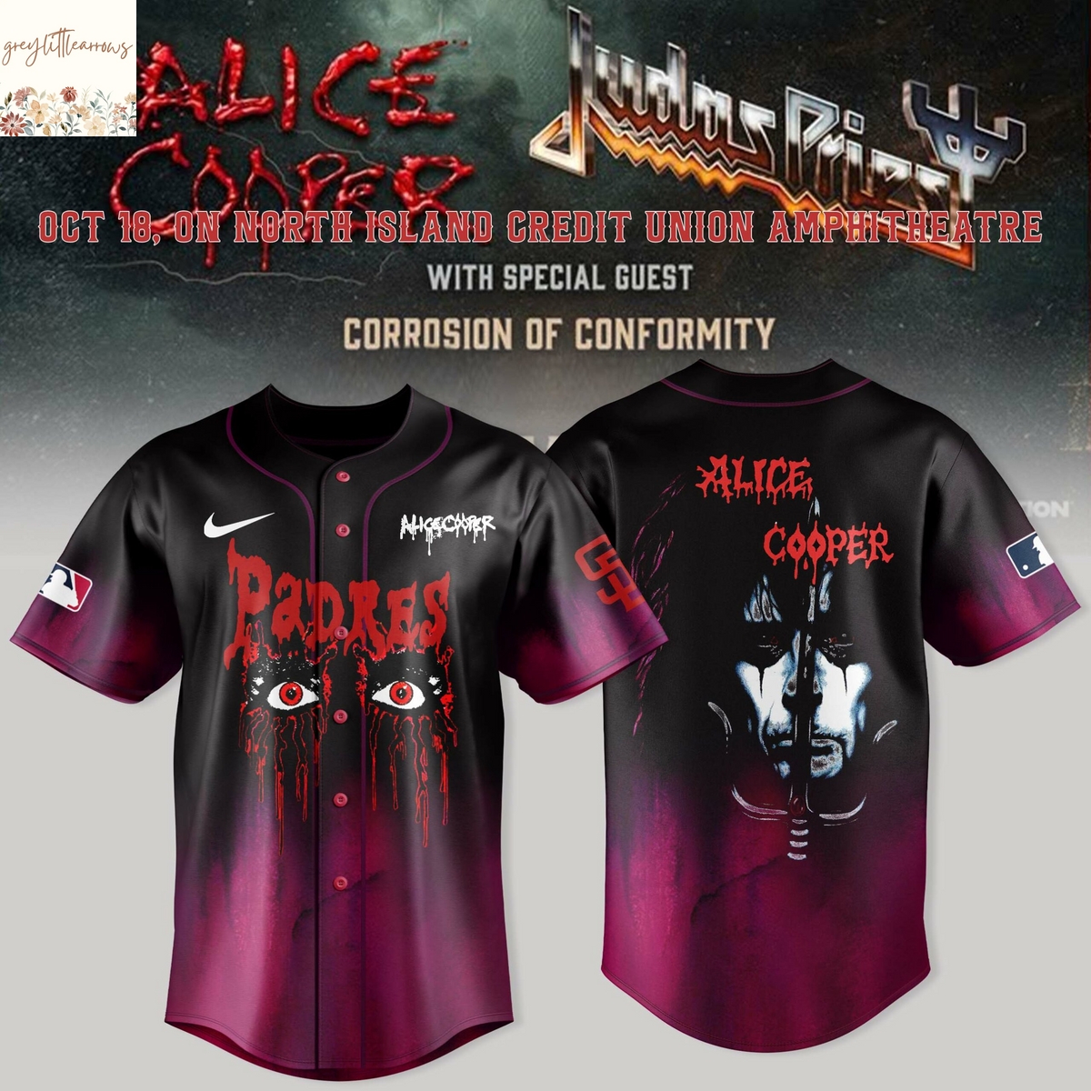 San Diego Padres Co-Headliner Tour & Judas Priest Fall 2025 Baseball Jersey San Diego Padres Co-Headliner Tour & Judas Priest Fall 2025 Baseball Jersey