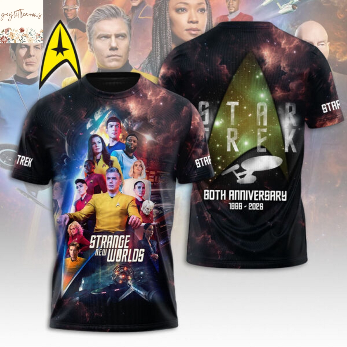 Strar Trek Strange New Worlds 3D T-Shirt Strar Trek Strange New Worlds 3D T-Shirt