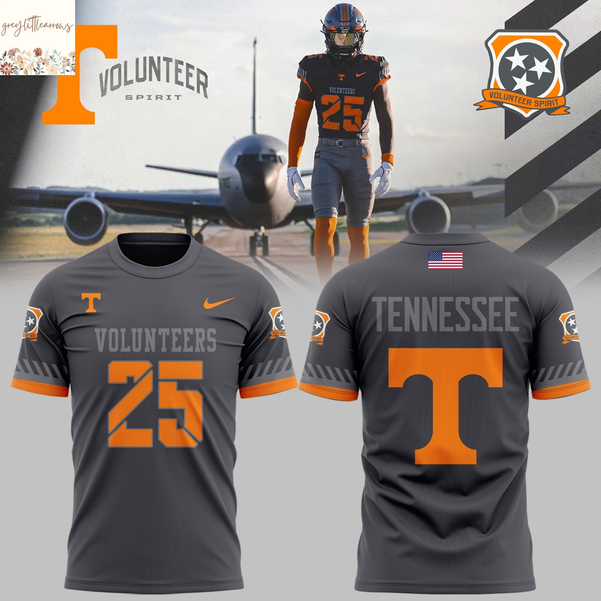 Tennessee Volunteers Football The Volunteer Spirit 2025 3D T-Shirt Tennessee Volunteers Football The Volunteer Spirit 2025 3D T-Shirt