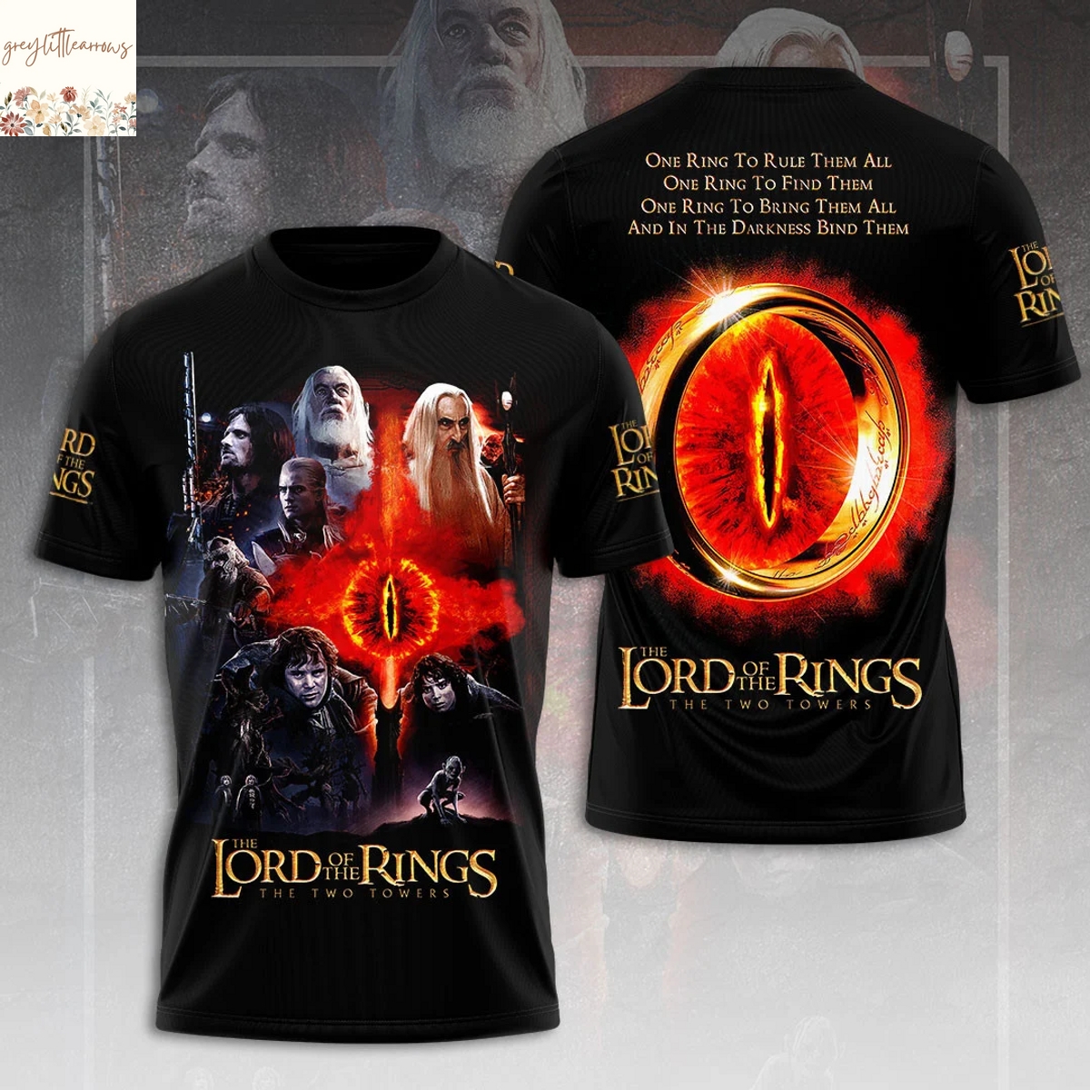 The Lord Of The Rings The Two Towers 3D T-Shirt The Lord Of The Rings The Two Towers 3D T-Shirt