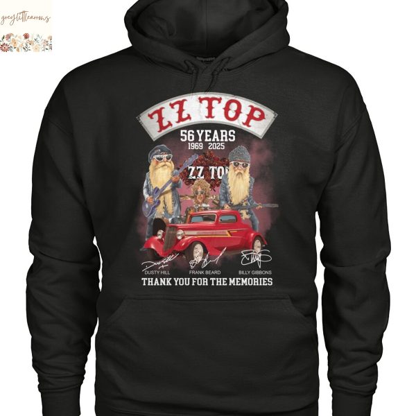 ZZ Top 56 Years 1969-2025 Signature Thank You For The Memories Unisex T-Shirt