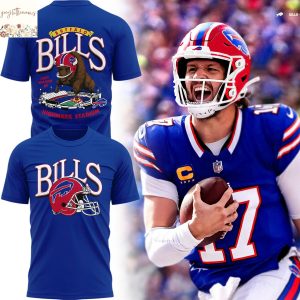 2025 Buffalo Bills Red Helmets Back 3D T-Shirt