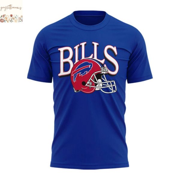 2025 Buffalo Bills Red Helmets Back 3D T-Shirt