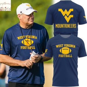 2025 Coach Rich Rodriguez West Virginia Mountaineers Football 3D T-Shirt