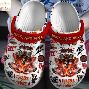 AC DC Rock And Roll Thunder Struck Crocs