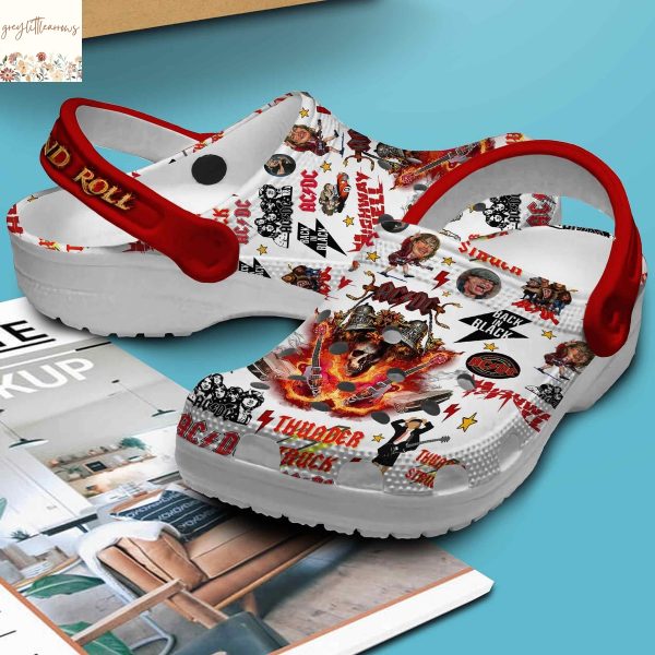 AC DC Rock And Roll Thunder Struck Crocs