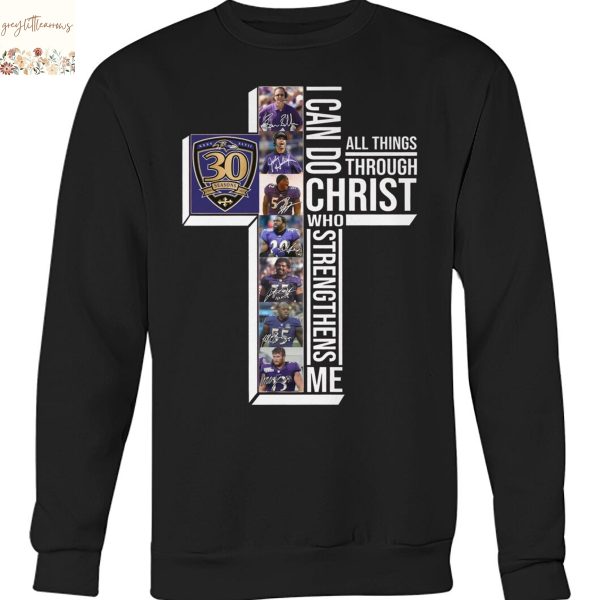 Baltimore Ravens 30 Seasons Signature Unisex T-Shirt