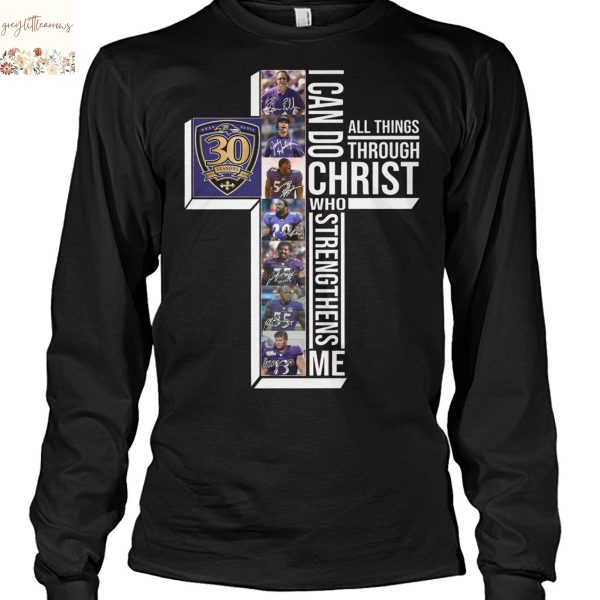Baltimore Ravens 30 Seasons Signature Unisex T-Shirt