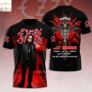 Black Sabbath x Ozzy Osbourne 1948-2025 Signature The Best Memories Never Fade 3D T-Shirt