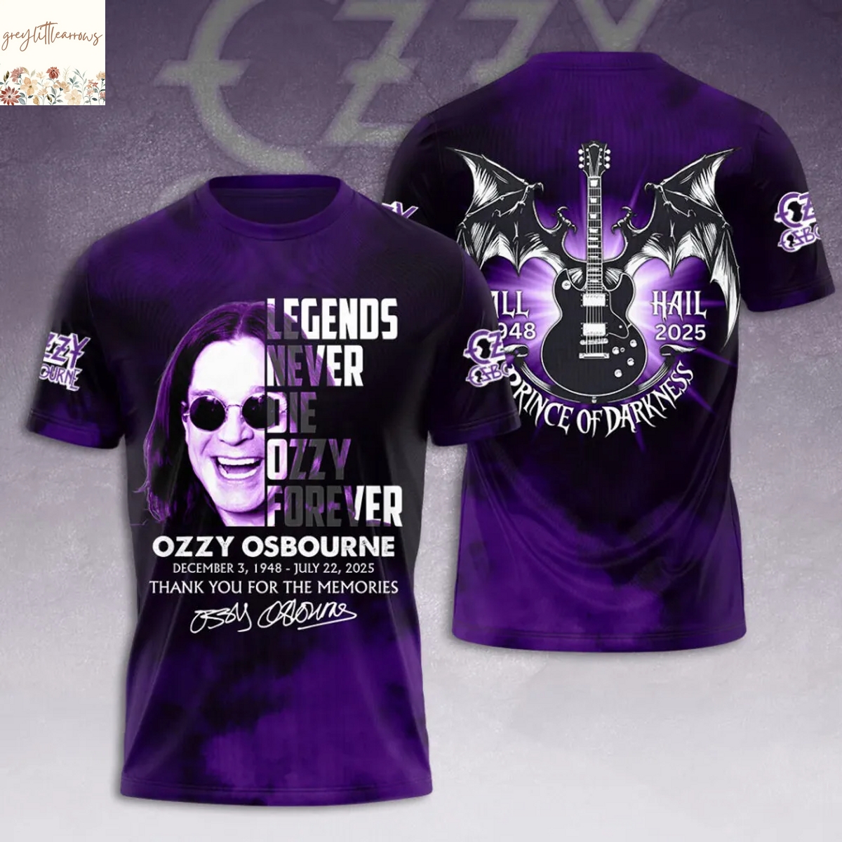 Black Sabbath x Ozzy Osbourne Legend Never Die Ozzy Forever Signature Thank You For The Memories 3D T-Shirt Black Sabbath x Ozzy Osbourne Legend Never Die Ozzy Forever Signature Thank You For The Memories 3D T-Shirt