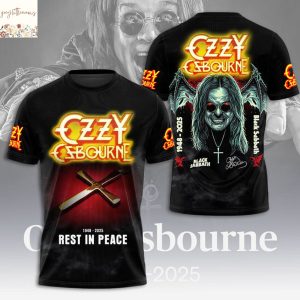 Black Sabbath x Ozzy Osbourne Rest In Peace 3D T-Shirt