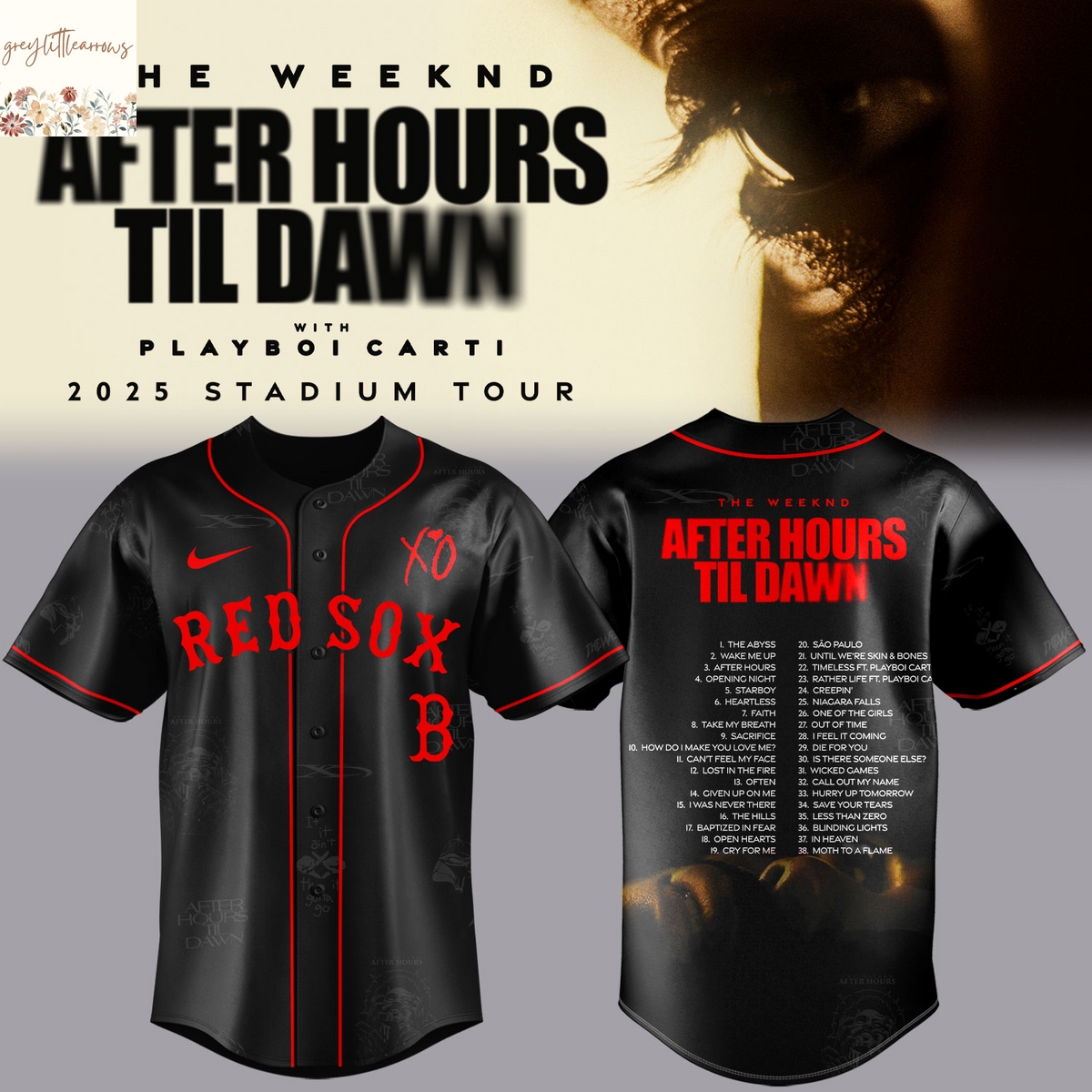 Boston Red Sox x The Weeknd After Hours Til Dawn 2025 Baseball Jersey Boston Red Sox x The Weeknd After Hours Til Dawn 2025 Baseball Jersey