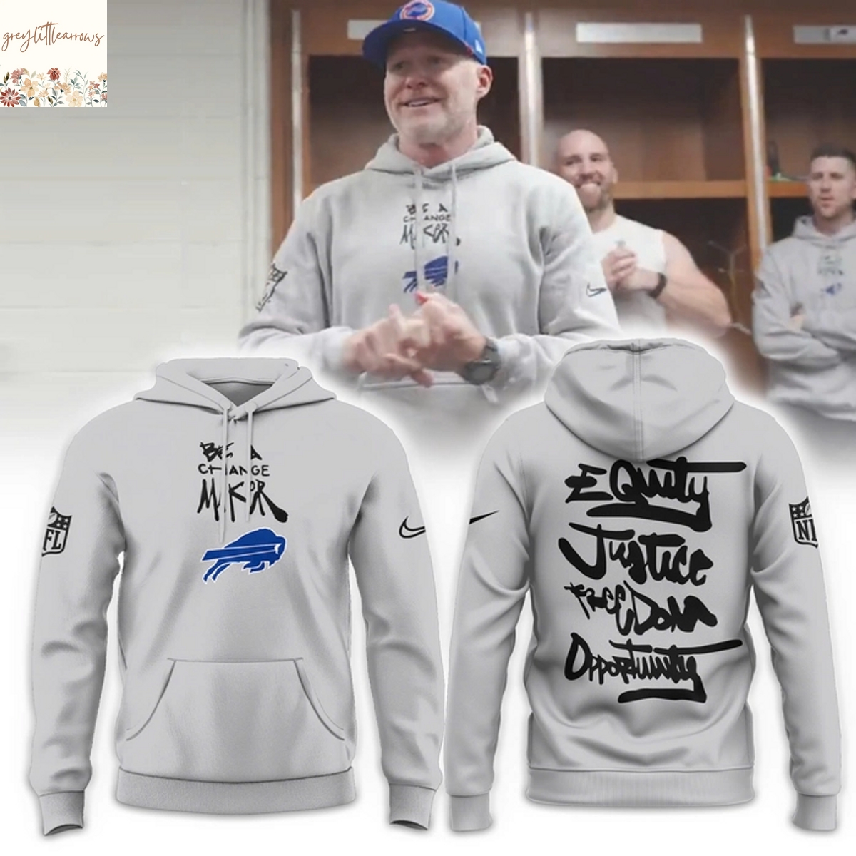 Buffalo Bills Be A Change Maker Hoodie Buffalo Bills Be A Change Maker Hoodie