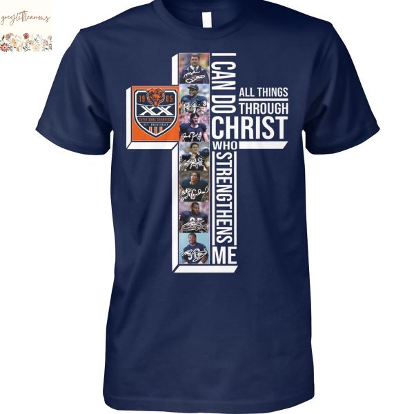 Chicago Bears 1985 XX Super Bowl Champions Signature Unisex T-Shirt