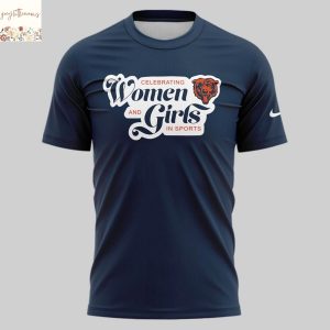 Chicago Bears Celebrating Women And Girls In Sports 3D T-Shirt