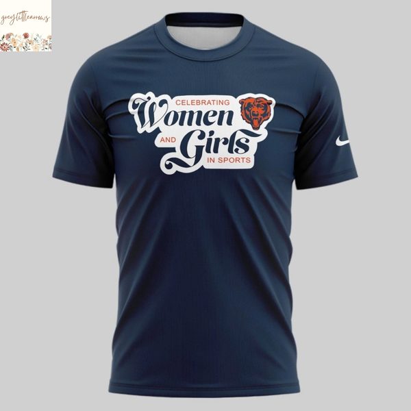 Chicago Bears Celebrating Women And Girls In Sports 3D T-Shirt