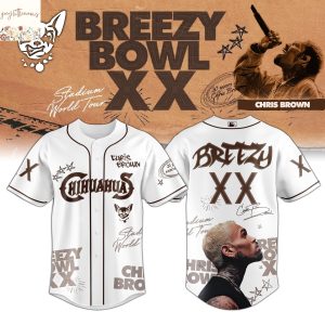 Chihuahuas x Breezy Bowl XX Chris Brown Baseball Jersey