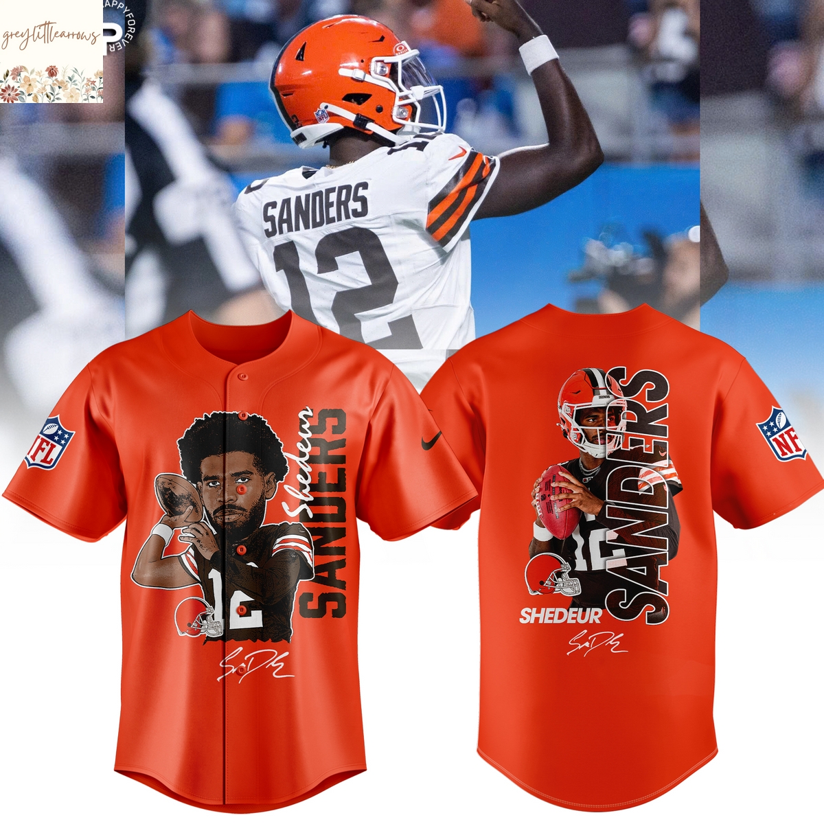 Cleveland Browns Shedeur Sanders Signature Baseball Jersey Cleveland Browns Shedeur Sanders Signature Baseball Jersey