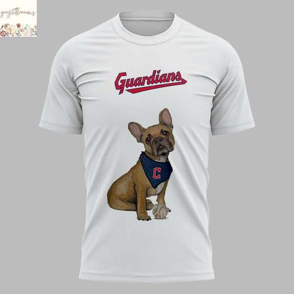 Cleveland Guardians Bark in the Park Day French Bulldog 3D T-Shirt