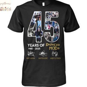 Depeche Mode 45 Years 1980-2025 Signature Unisex T-Shirt