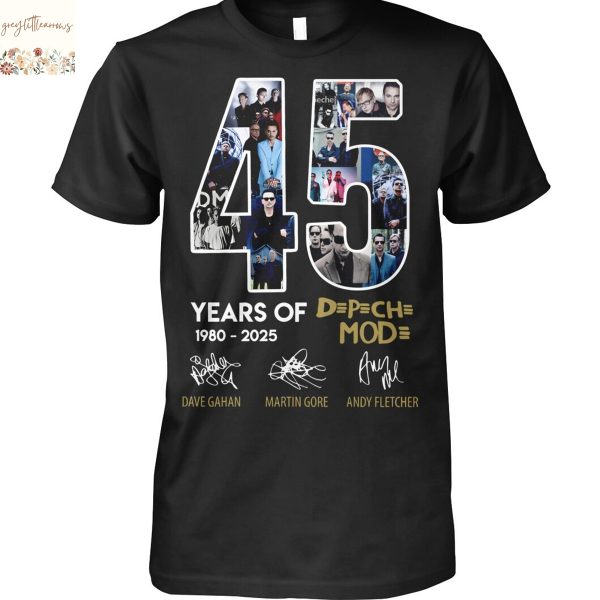 Depeche Mode 45 Years 1980-2025 Signature Unisex T-Shirt