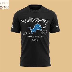 Detroit Lions x Chris Brown Breezy Bowl XX Tour 2025 3D T-Shirt