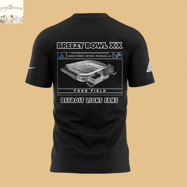 Detroit Lions x Chris Brown Breezy Bowl XX Tour 2025 3D T-Shirt