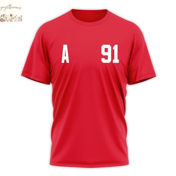 Detroit Red Wings 91 Sergei Fedorov 3D T-Shirt