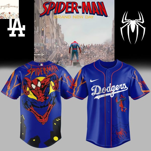 Dodgers x Spider Man Baseball Jersey