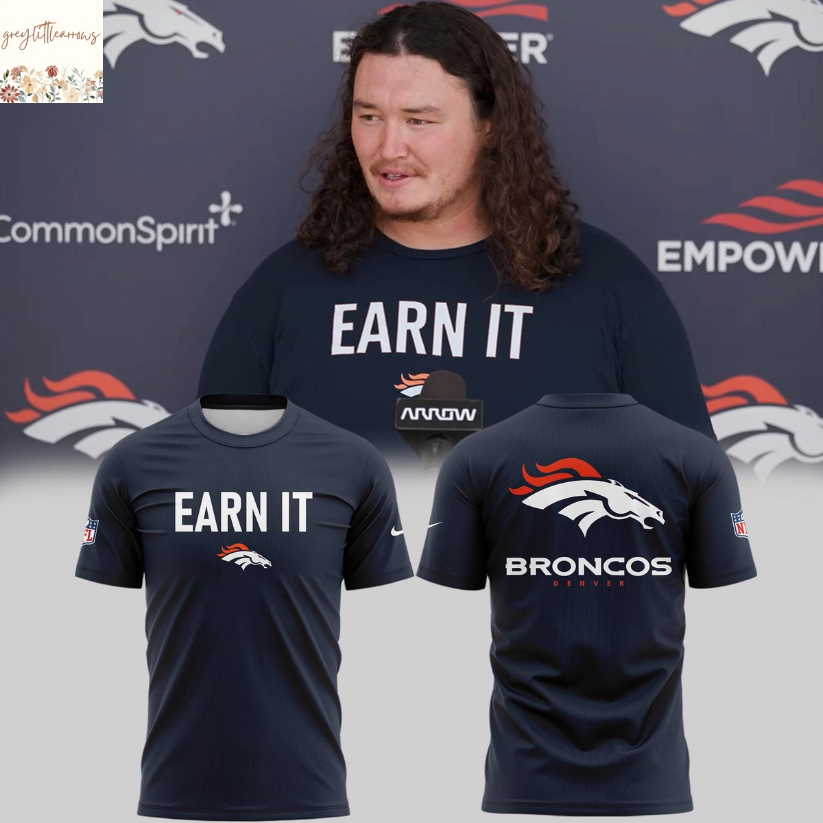 Earn It Denver Broncos 2025 3D T-Shirt Earn It Denver Broncos 2025 3D T-Shirt