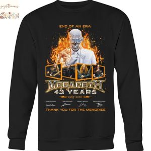 End Of An Era Megadeth 43 Years Signature Thank You For The Memories Unisex T-Shirt