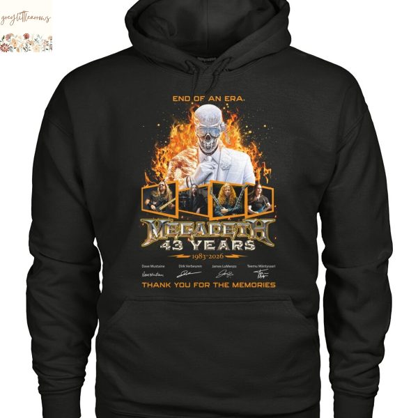 End Of An Era Megadeth 43 Years Signature Thank You For The Memories Unisex T-Shirt