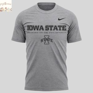 Iowa State Cyclones Football 2025 3D T-Shirt – Grey
