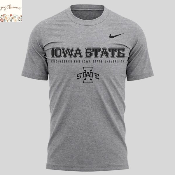 Iowa State Cyclones Football 2025 3D T-Shirt – Grey
