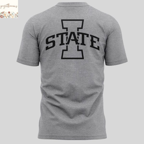 Iowa State Cyclones Football 2025 3D T-Shirt – Grey
