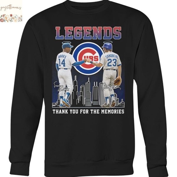 Legends Chicago Cubs Banks x Sandbeag Signature Thank You For The Memories Unisex T-Shirt