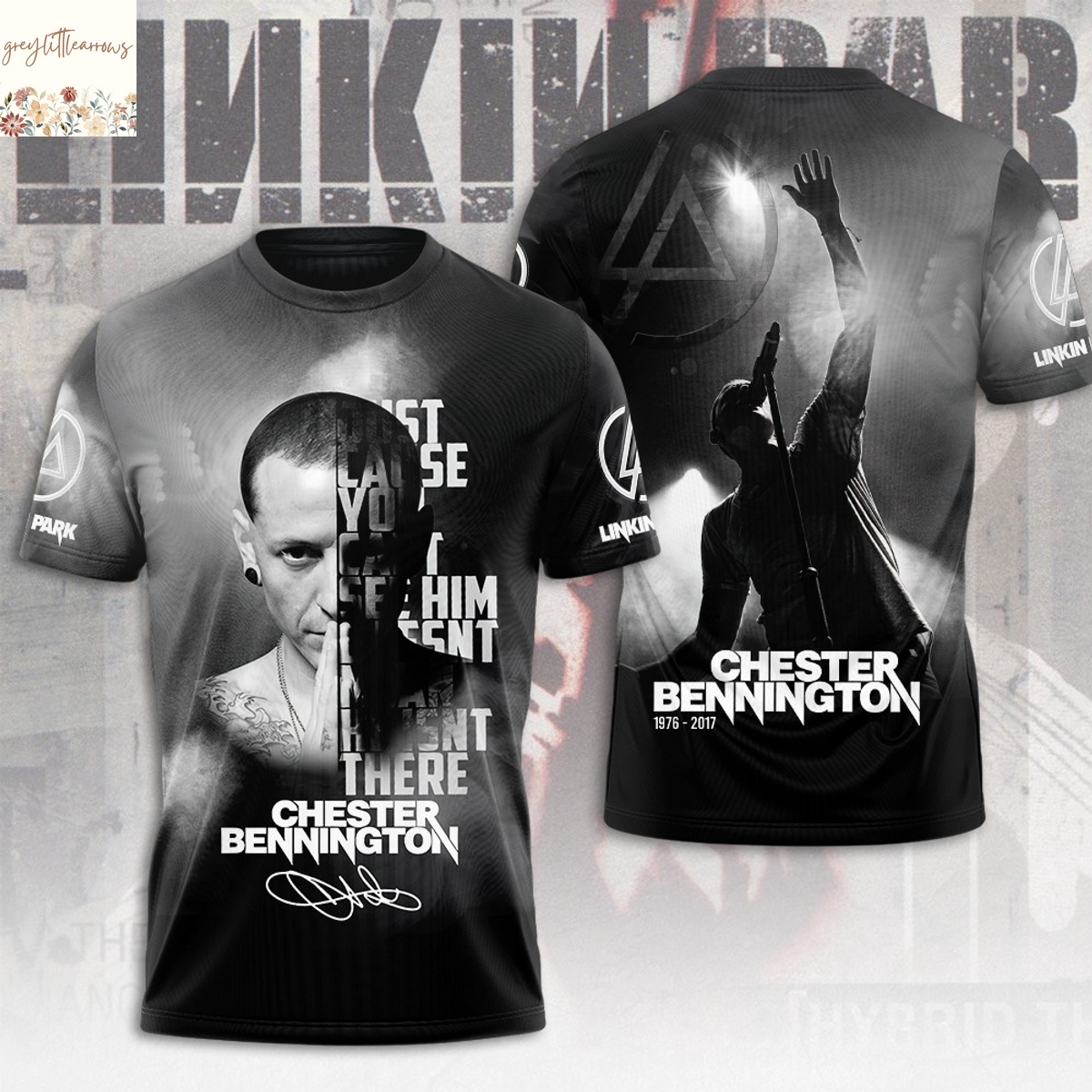 Linkin Park x Chester Bennington 1976-2017 Signature 3D T-Shirt Linkin Park x Chester Bennington 1976-2017 Signature 3D T-Shirt
