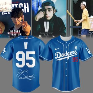 Los Angeles Dodgers x V BTS Signature Baseball Jersey – Blue