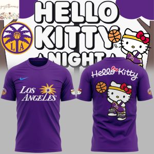 Los Angeles Sparks Kitty 2025 Purple 3D T-Shirt