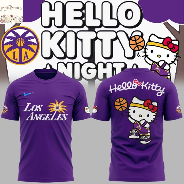 Los Angeles Sparks Kitty 2025 Purple 3D T-Shirt