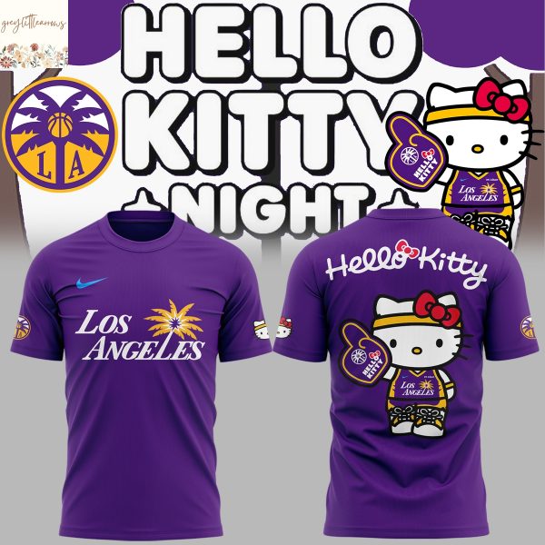 Los Angeles Sparks Kitty Purple 3D T-Shirt