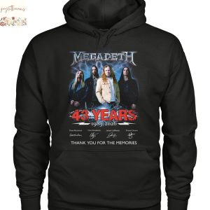 Megadeth 43 Years 1983-2026 Signature Thank You For The Memories Unisex T-Shirt