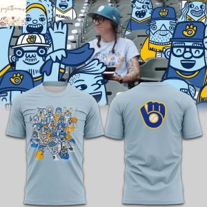 Milwaukee Brewers Brew Crew-ers Caricature 3D T-Shirt