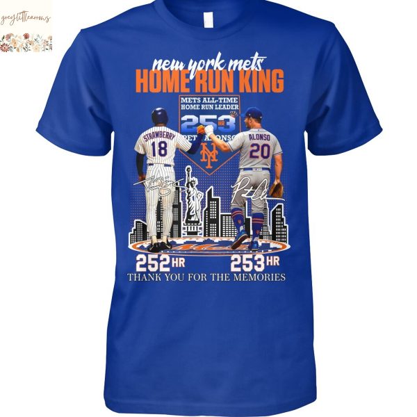 New York Mets Home Run King Darryl Strawberry x Pete Alonso Signature Thank You For The Memories Unisex T-Shirt