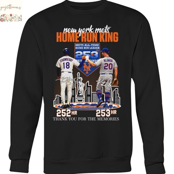 New York Mets Home Run King Darryl Strawberry x Pete Alonso Signature Thank You For The Memories Unisex T-Shirt