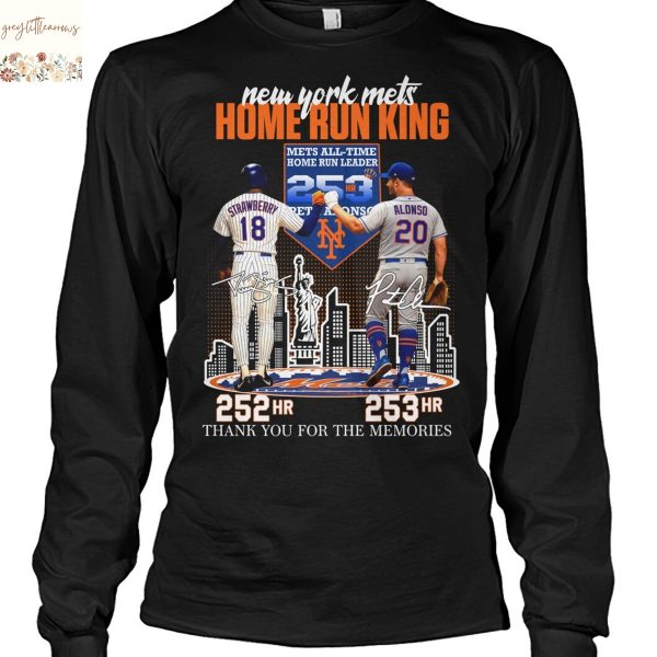 New York Mets Home Run King Darryl Strawberry x Pete Alonso Signature Thank You For The Memories Unisex T-Shirt