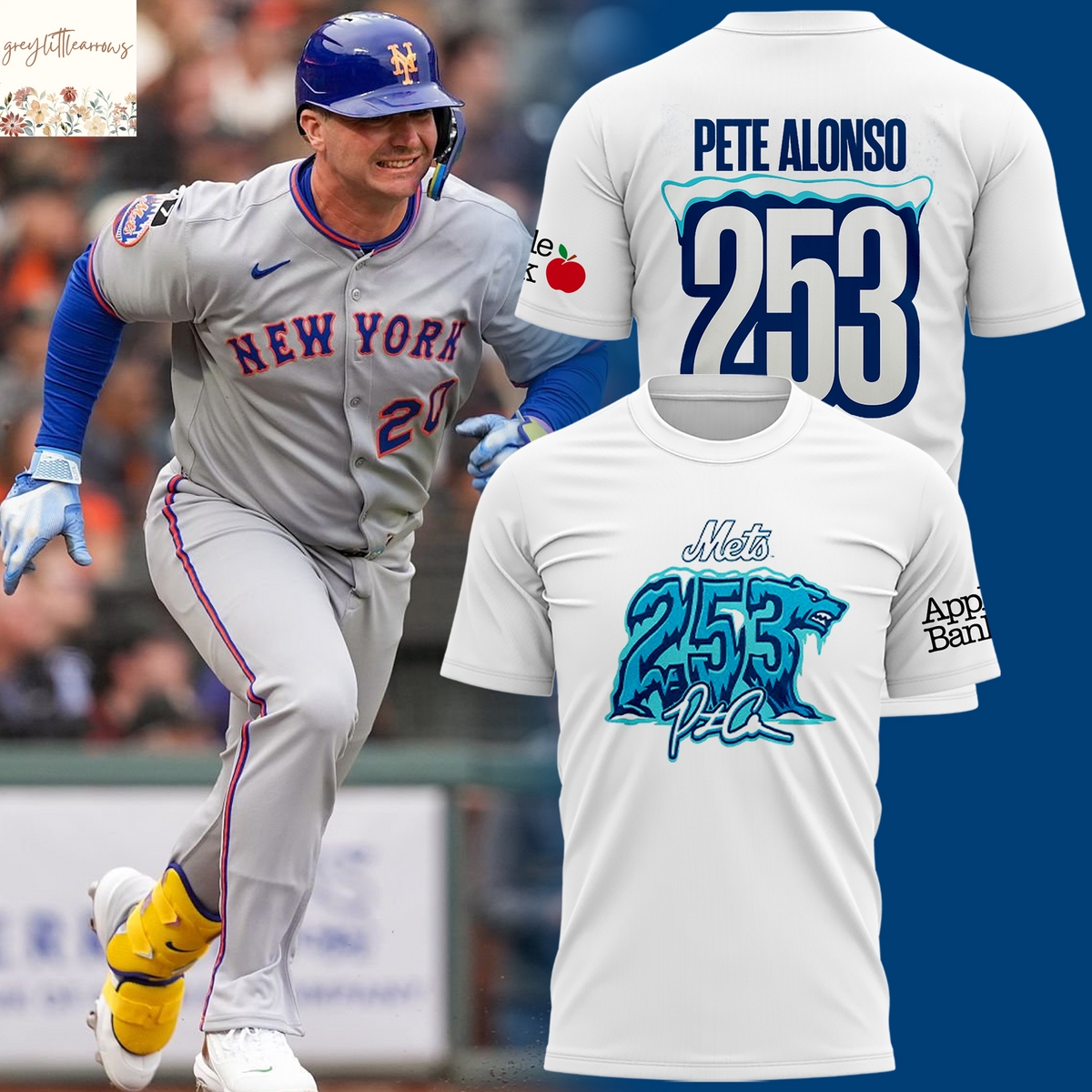 New York Mets Pete Alonso Home Run Record 3D T-Shirt