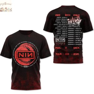 Nine Inch Nails Peel It Back Tour 2025 3D T-Shirt